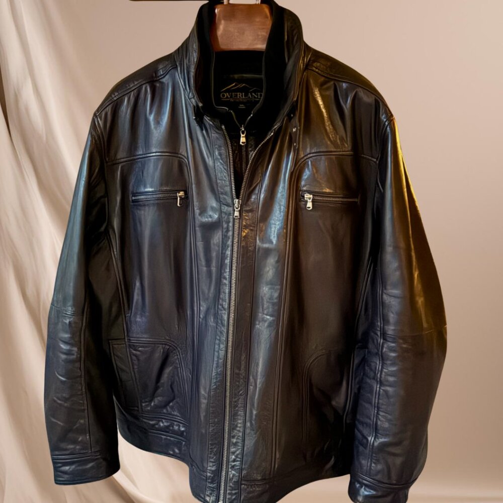 Overland Men's Memphis Leather Moto Jacket – XXXL